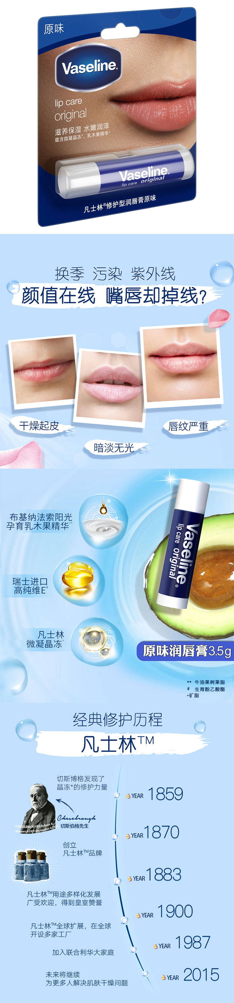 凡士林滋养修护润唇膏原味 3.5g YTTH0115小于3.jpg